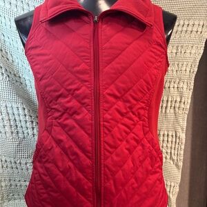 Elegant Red Quilted Women's Vest